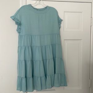 Joteisy Women’s Dress | Ruffle Short Sleeve Loose Flowy Swing Dress